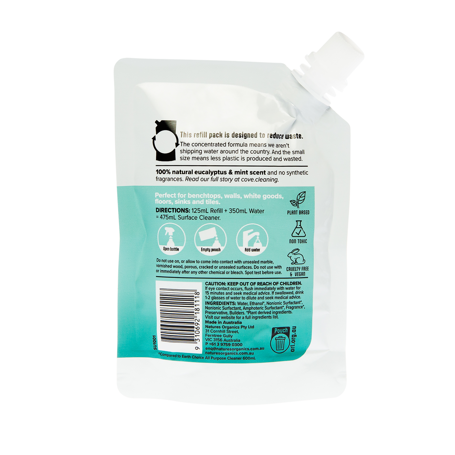 Cove Surface Cleaner Refill 125mL